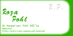 roza pohl business card